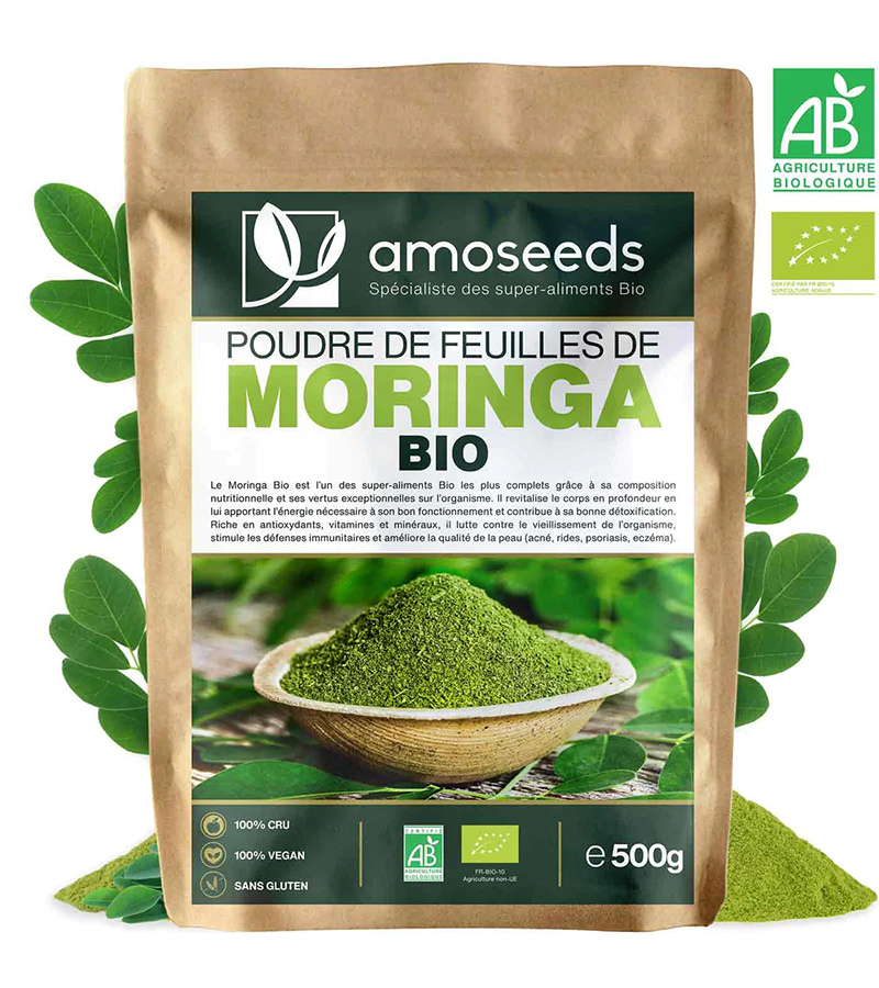c14 Moringa en Poudre bio 500g – Image 1