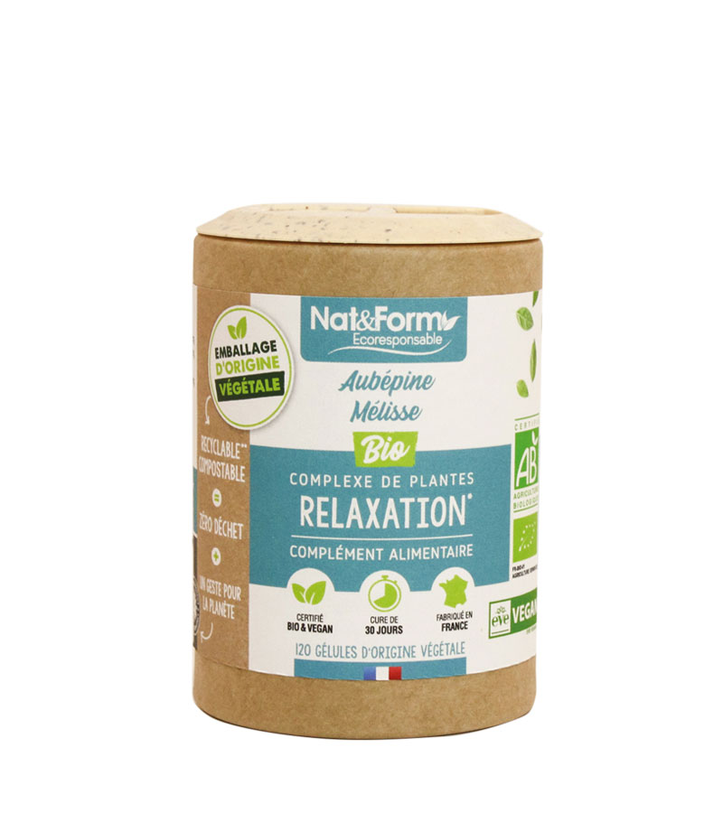 n16 RELAXATION - AUBÉPINE MÉLISSE BIO 160 mg 120 gélules – Image 1