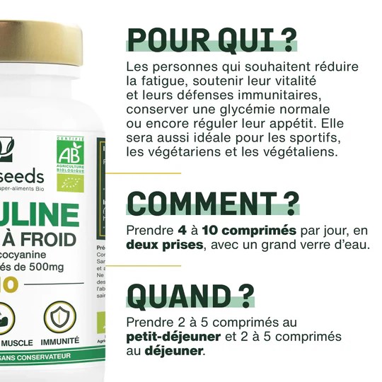 Spiruline bio 400 comprimés – Image 3