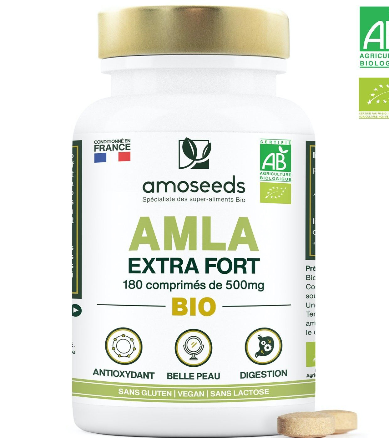 3144216-47df48d033622d Amla bio extra fort 180 comprimés – Image 1