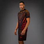 T-shirt Dry-Tech Noir/Rouge Fury/Mandarine – Image 4