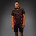 T-shirt Dry-Tech Noir/Rouge Fury/Mandarine – Image 3