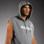Sweat  Capuche Sans Manches Boxing Gris – Image 2