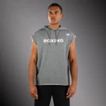 Sweat  Capuche Sans Manches Boxing Gris – Image 5