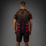 T-shirt Dry-Tech Noir/Rouge Fury/Mandarine – Image 2