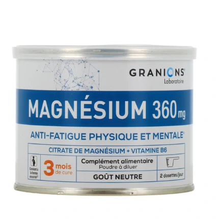 Citrate magnésium anti fatigue 360mg