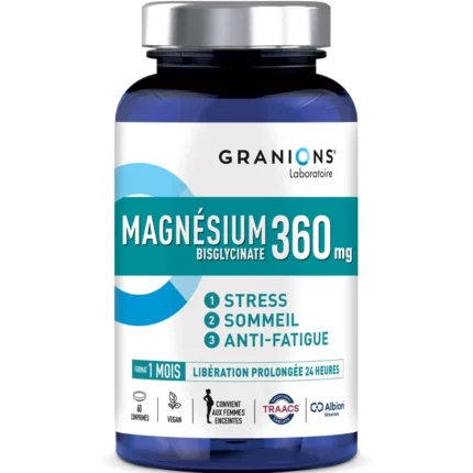 Magnésium bisglycinate 360 mg stress sommeil anti-fatigue