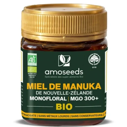 Miel de Manuka Bio 250g MGO 300+ immunité défenses naturelles