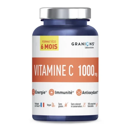 Vitamine C 1000MG 6 mois énergie immunité antioxydant
