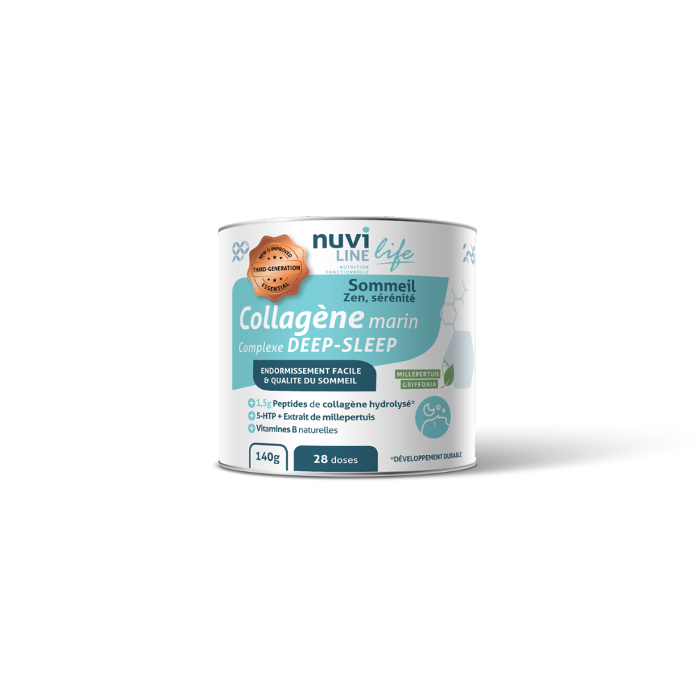 collagene-marin-sommeil-serenite Collagène marin sommeil Deep Sleep 140g mélatonine végétale – Image 1