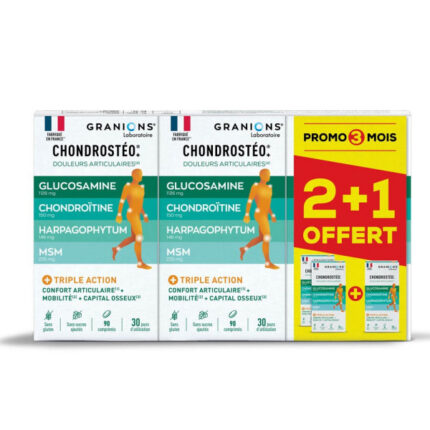 Chondrostéo articulations Format éco 2 MOIS + 1 MOI OFFERT